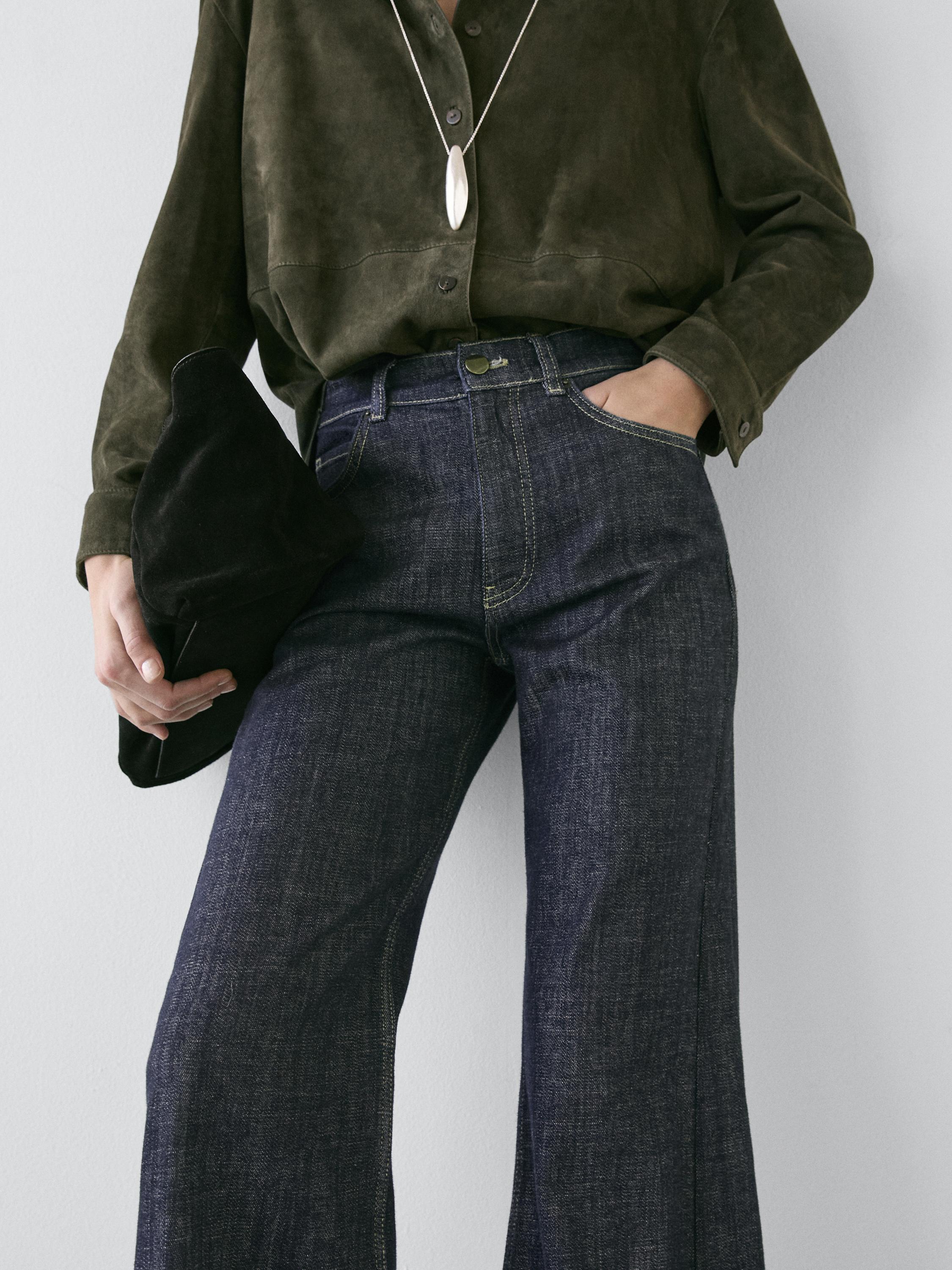 Jean flare taille haute